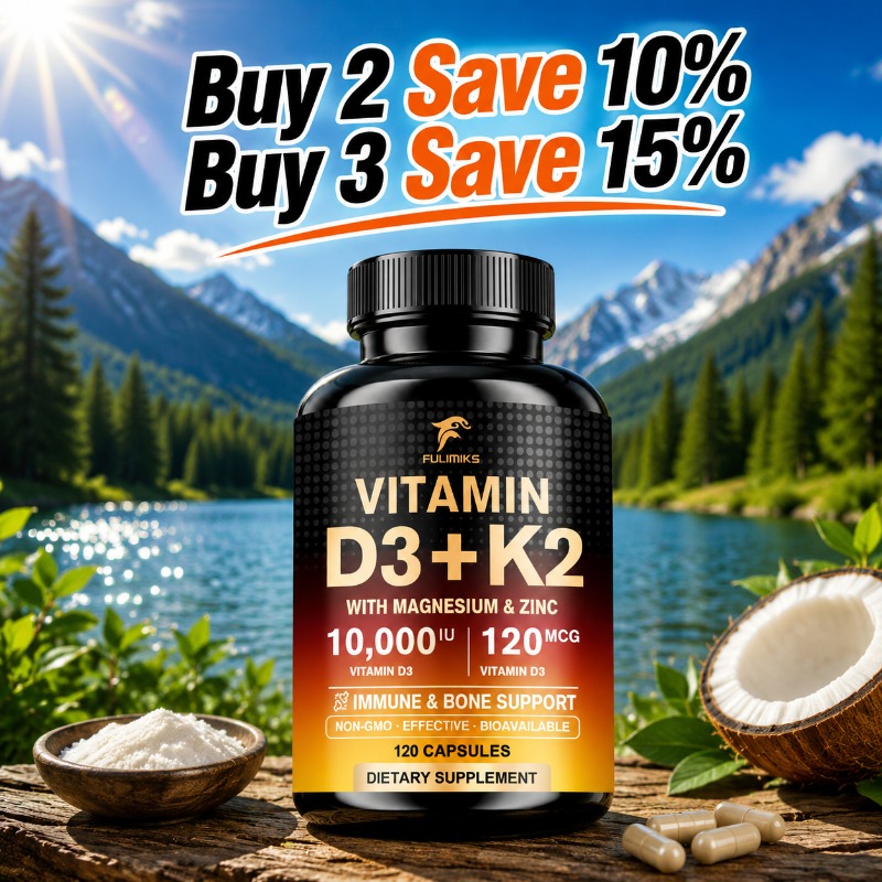 Nutrition Zinc - Suplemen Vitamin D3 K2 10000IU, dengan