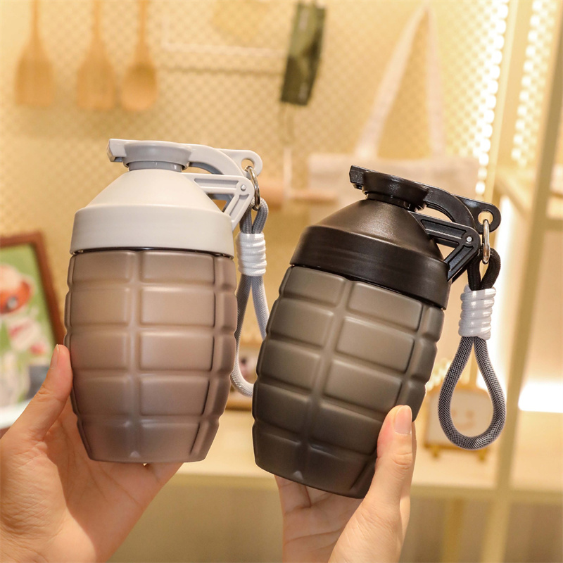 Protein Shaker Bottle - Botol air olahraga kebugaran 600ml, gelas