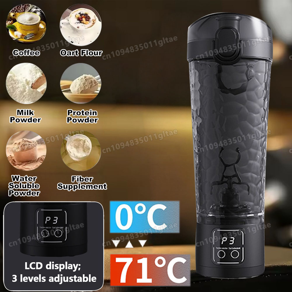 Protein Shaker Bottle - Botol Pengocok Elektrik 3 Kecepatan Baru,