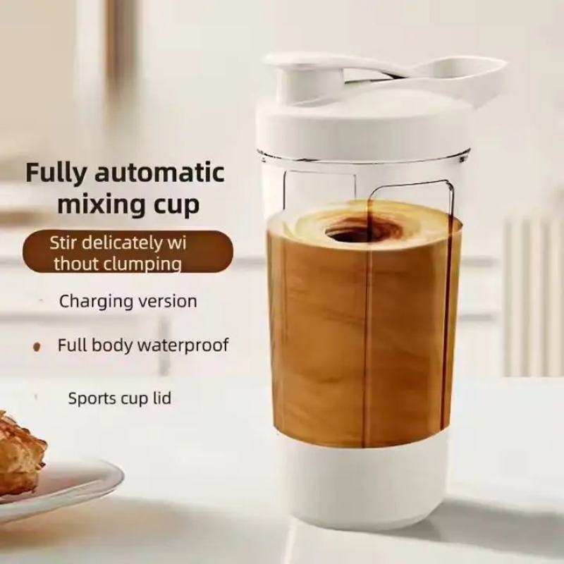 Protein Shaker Bottle - Mug Pengaduk Otomatis Elektrik dengan Skala