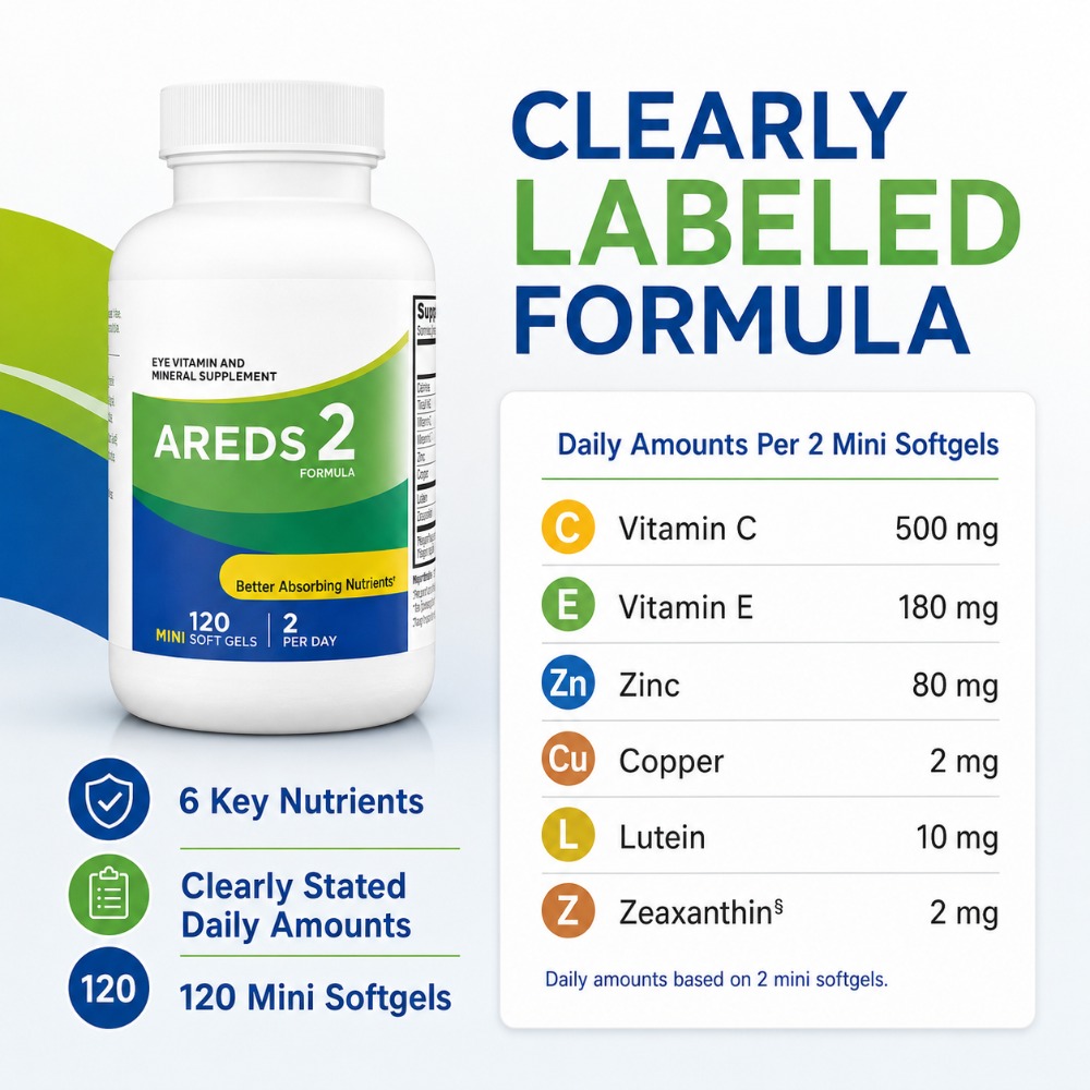 Suplemen Vitamin Mata AREDS 2  - Nutrition Zinc ulasan dan harga