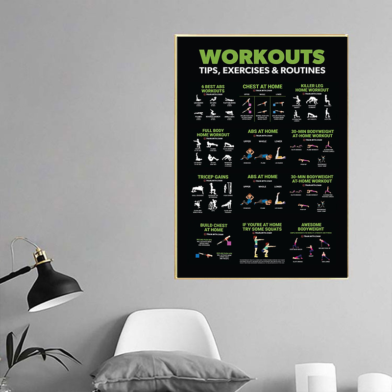 Lukisan kanvas latihan binarag - Nutrition Workout ulasan dan harga