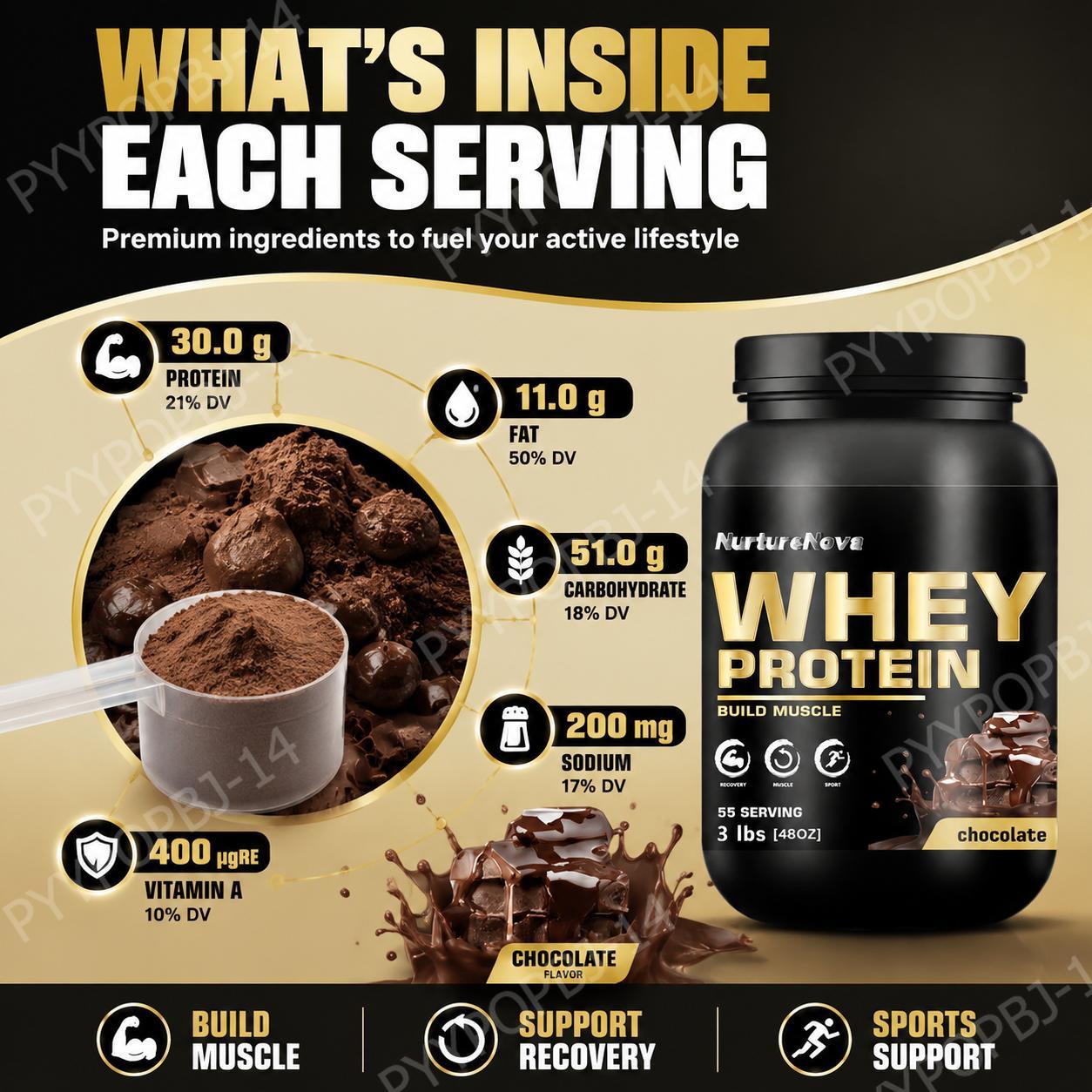 NurtureNova Bubuk Protein Whey - Fitness Nutrition Whey Protein ulasan dan harga