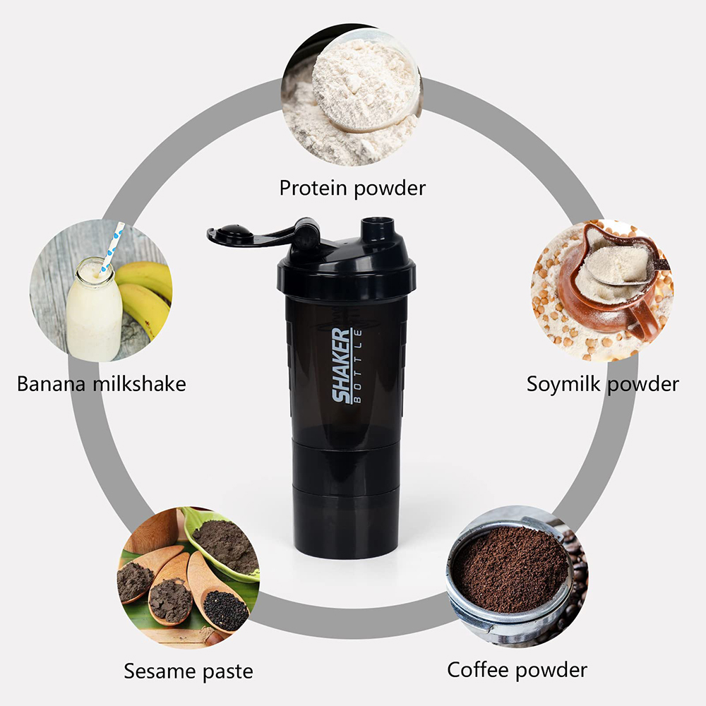 Botol pengocok Protein 3 tingk - Protein Shaker Bottle ulasan dan harga