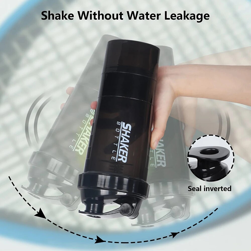 Botol pengocok Protein 3 tingk - Protein Shaker Bottle ulasan dan harga