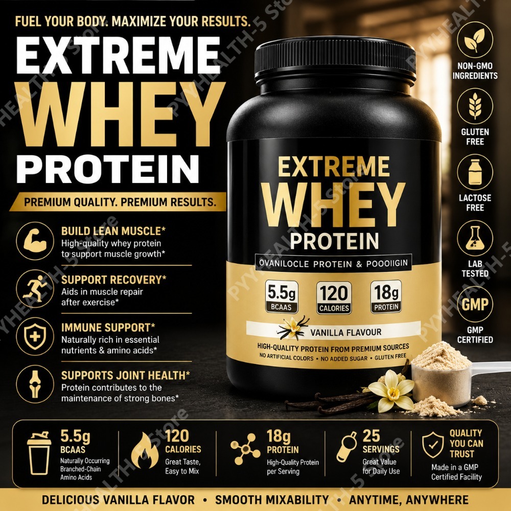 Bubuk Protein Whey Vanilla 2.2 - Fitness Nutrition Whey Protein ulasan dan harga