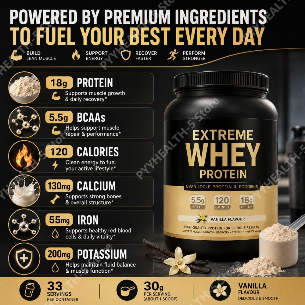 Bubuk Protein Whey Vanilla 2.2 - Fitness Nutrition Whey Protein ulasan dan harga